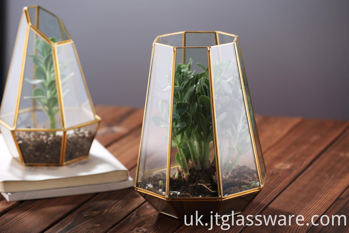 Wholesale Geometric Glass House Terrarium 